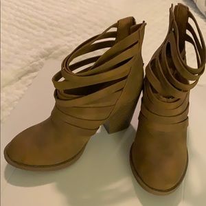 Altar’d State tan strappy boots